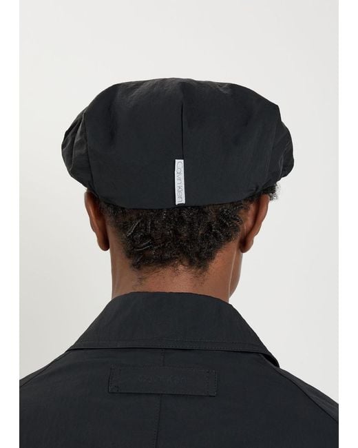 Calvin Klein Black Belted Nylon Trench Coat for men