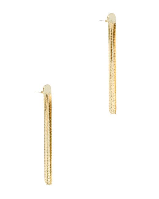 Anissa Kermiche White Grand Fil Fringed-Plated Earrings