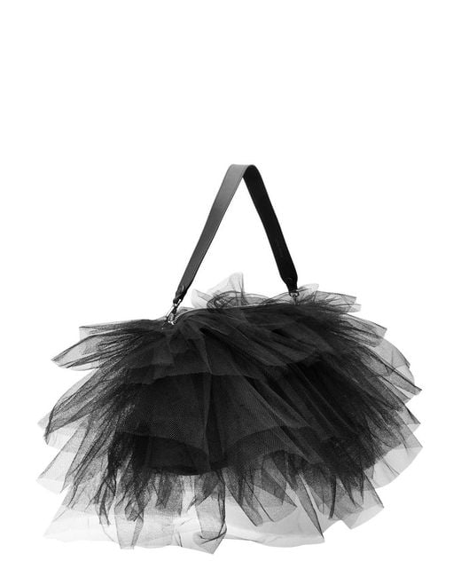 Simone Rocha Black Frilly Tutu Nylon Shoulder Bag