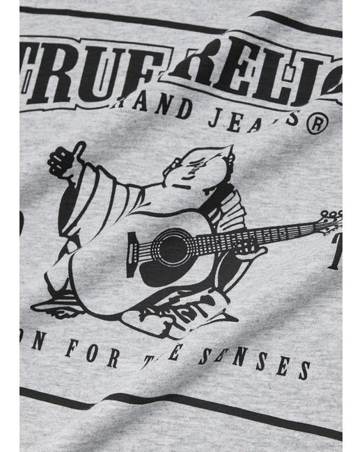 True Religion Gray Logo-print Cotton T-shirt for men