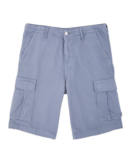 Carhartt Blue Twill Cargo Shorts for men