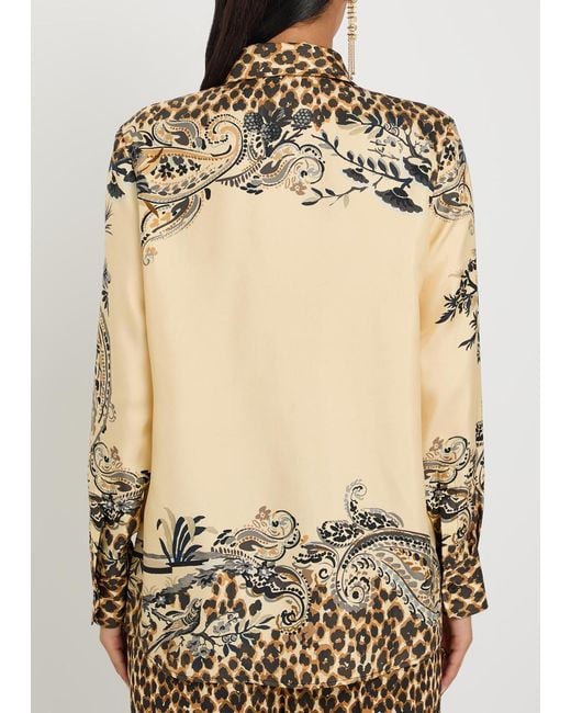Etro Multicolor Leopard-Print Silk Shirt