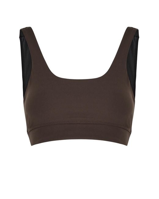 Varley Brown Freesoft Cori Stretch-Jersey Bra Top