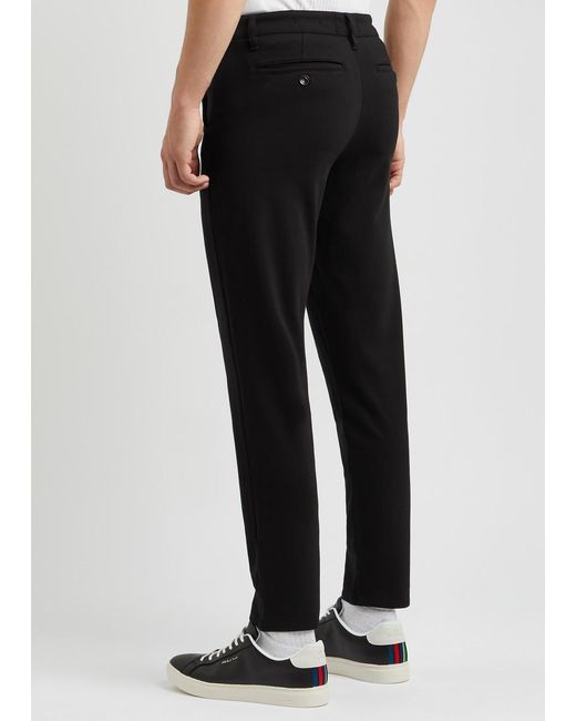 7 For All Mankind Black Travel Stretch-jersey Trousers for men