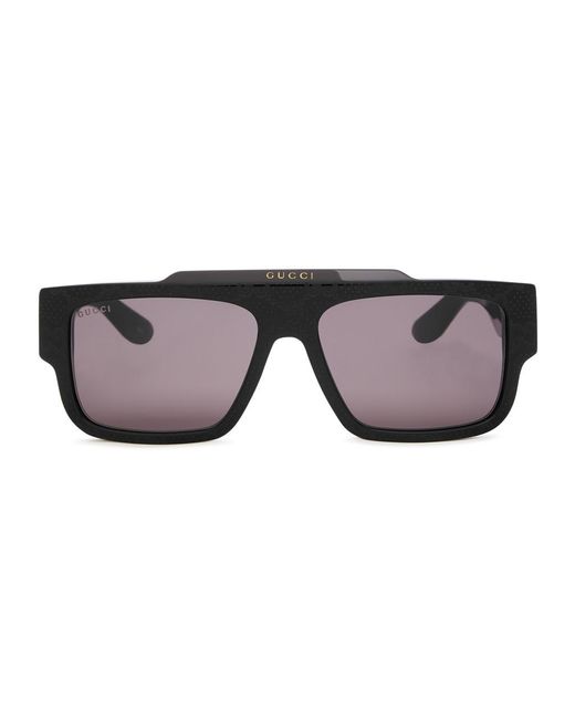 Gucci Black Ssima D-frame Sunglasses for men