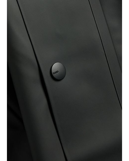 Rains Gray Nara Long Waterproof Jacket for men