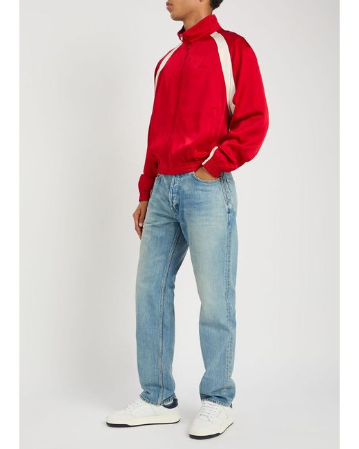 Saint Laurent Blue Straight-Leg Jeans for men