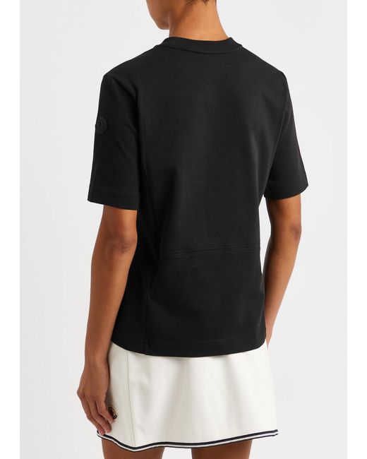 Moncler Black Logo-embossed Cotton T-shirt