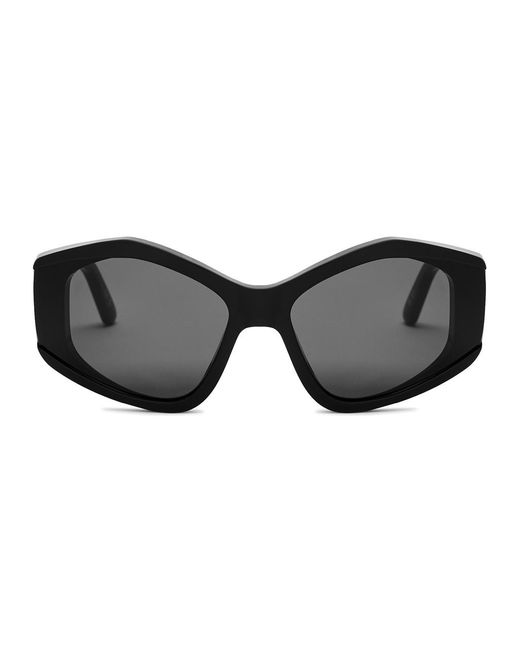 Balenciaga Black Hexagon-frame Sunglasses