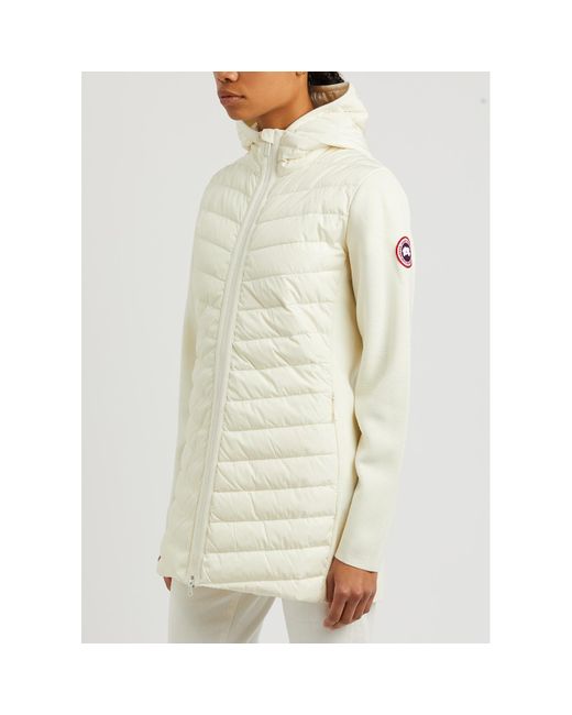 Canada Goose White Hybridge Hooded Wool And Shell Jacket , Jacket