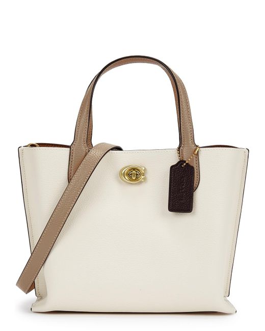 COACH Natural Willow 24 Panelled Leather Tote