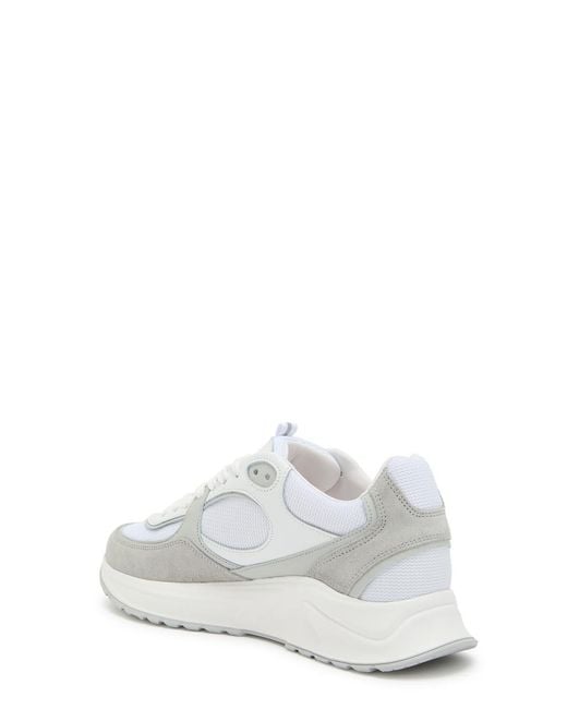 Cleens White Onesixty Panelled Mesh Sneakers for men