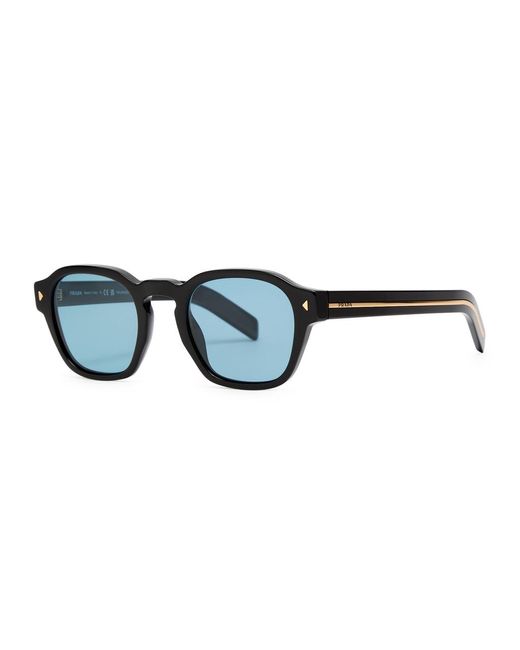 Prada Blue Rectangle-Frame Sunglasses