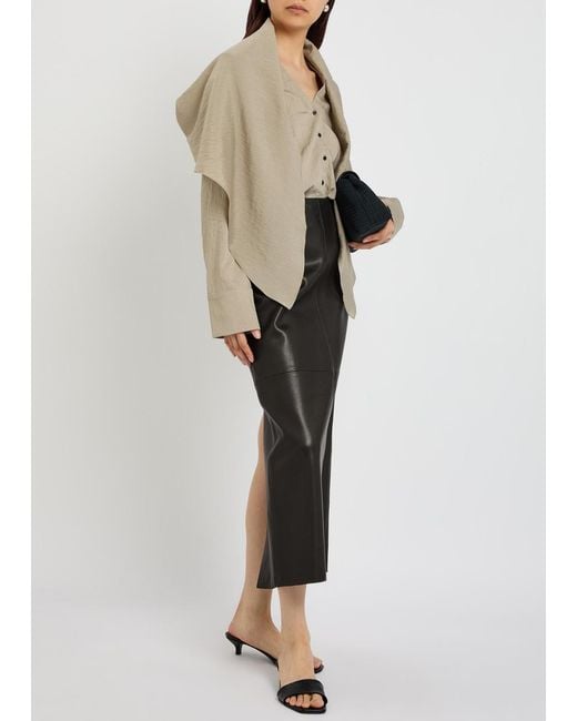 TOVE Natural Kiki Pinstriped Woven Shirt