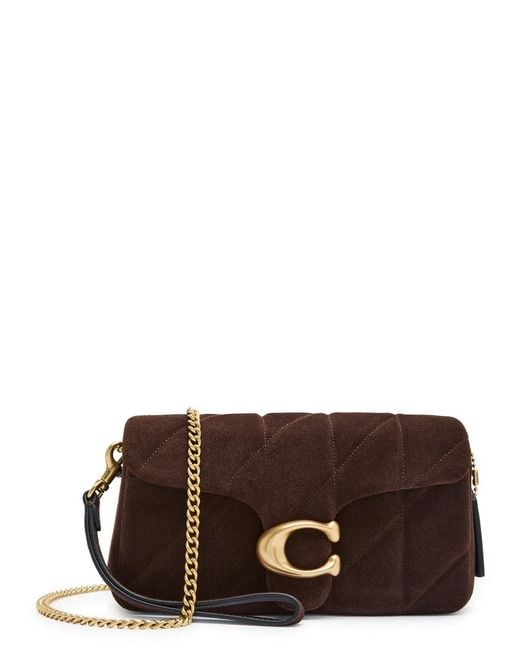 COACH Brown Tabby 19 Quilted Suede Cross-Body Bag