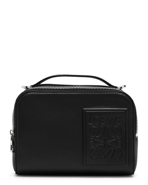 Loewe Black Patch Leather Camera Bag for men