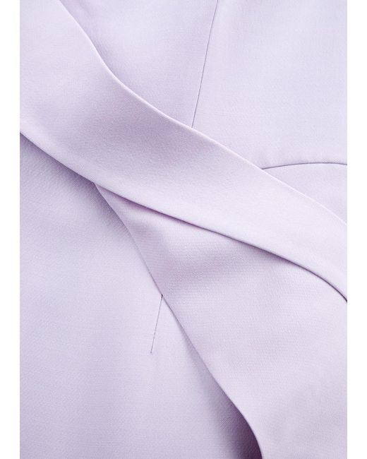 Roland Mouret Purple Wool-Blend Midi Dress