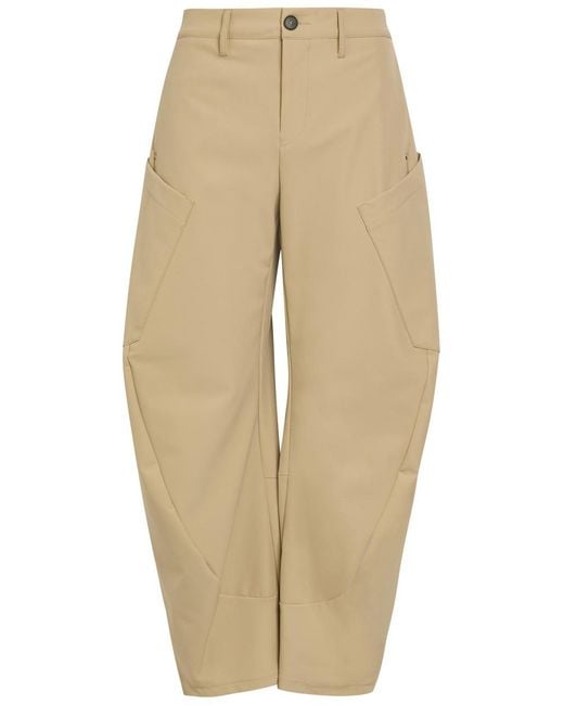 High Natural Greece Barrel-Leg Jersey Trousers