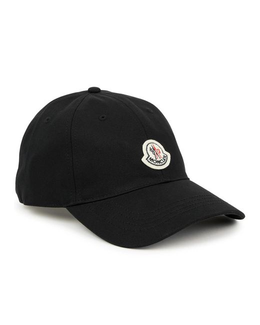 Moncler Black Logo Cotton-twill Cap for men