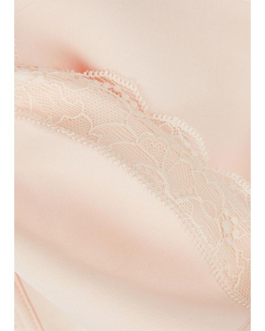 Hanro Natural Lace-Trimmed Soft-Cup Bra