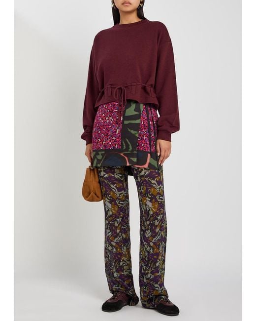 Dries Van Noten Purple Hasterfiela Drawstring Cotton Sweatshirt
