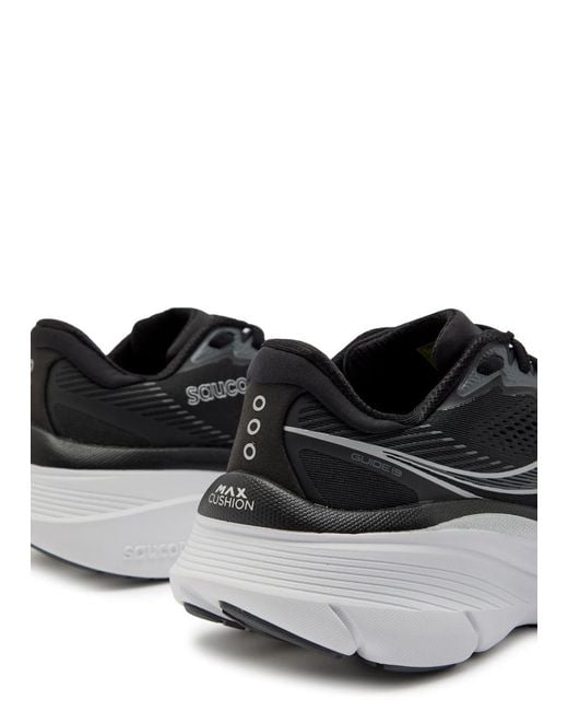 Saucony Black Guide 19 Mesh-Knit Sneakers