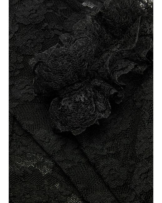 Self-Portrait Black X Christopher Kane Ruffle-Trimmed Lace Socks