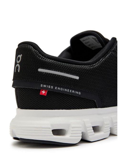 On Shoes Black Cloud 6 Panelled Mesh Sneakers