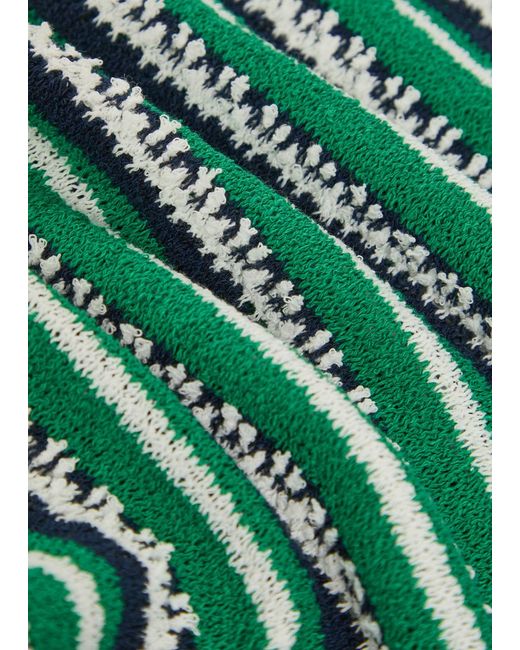 Jonathan Simkhai Green Melville Striped Knit Top