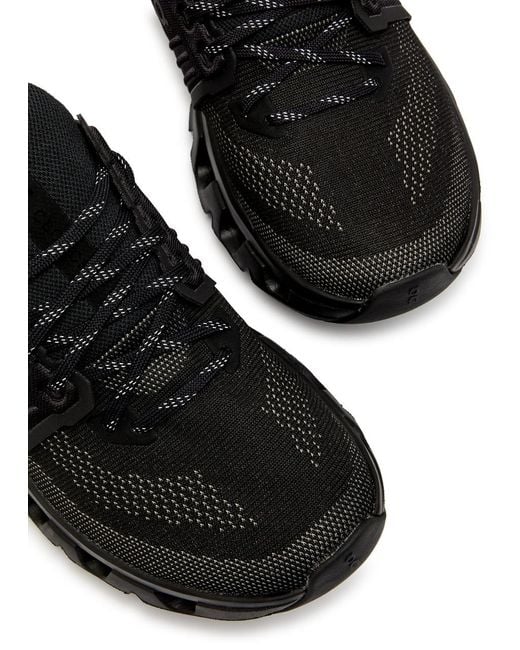 On Shoes Black Cloudswift X 4 Ad Panelled Mesh-Knit Sneakers