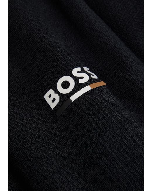 Boss Black Hooded Terry Robe for men