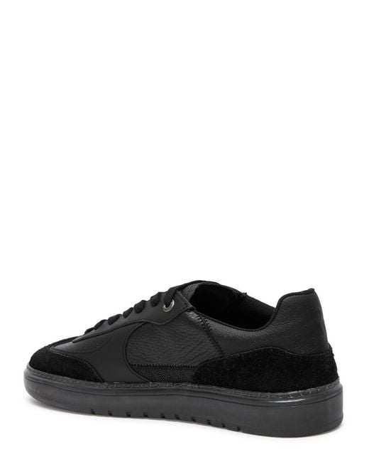 Represent Black Virtus Panelled Leather Sneakers for men