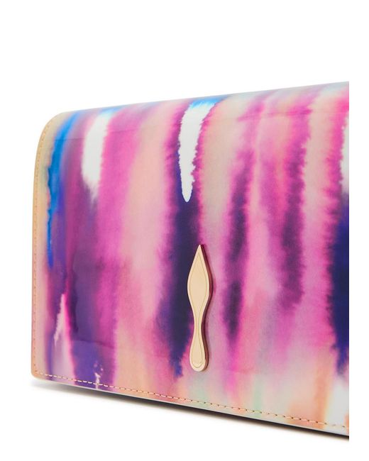 Christian Louboutin Pink Bettina Tie-Dye Patent Leather Clutch