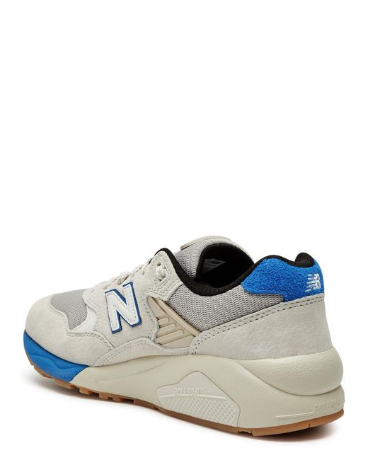 New Balance White 580 Panelled Mesh Sneakers