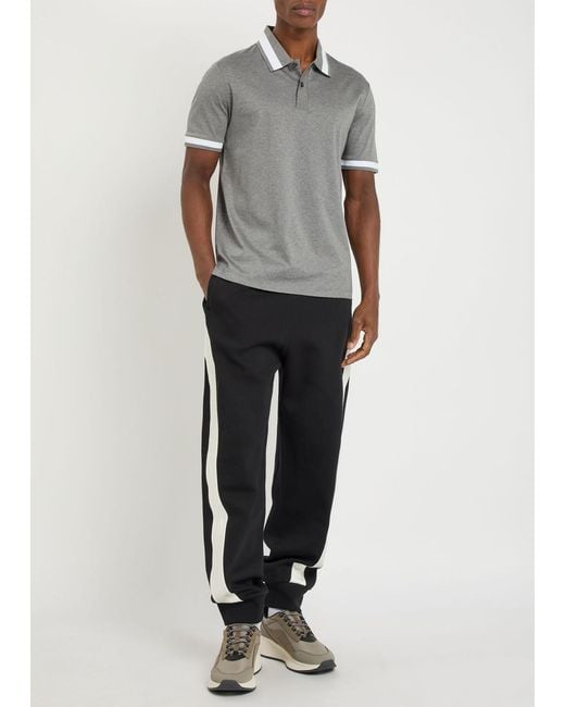 Boss Gray H-Phillipson 200 Logo Cotton Polo Shirt for men