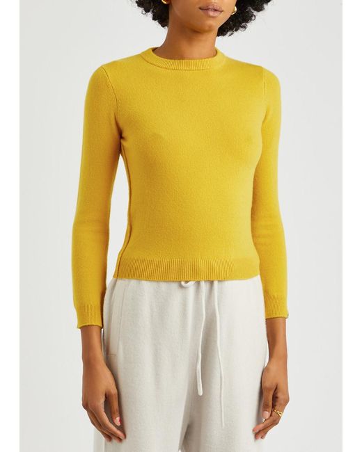 Extreme Cashmere Yellow N°98 Kid Cashmere-blend Jumper