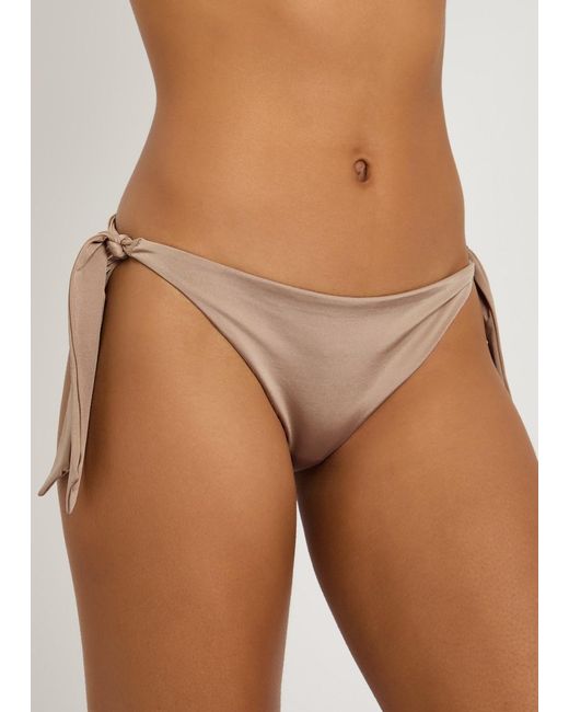 Max Mara White Samuela Pearlescent Bikini Briefs