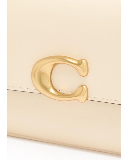 COACH Natural Jet Leather Shoulder Bag