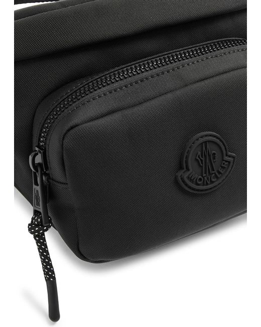 Moncler Black Durance Canvas Belt Bag for men