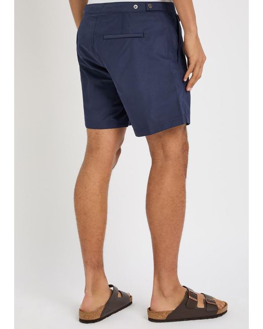 Sunspel Blue Brushed-Shell Swim Shorts for men