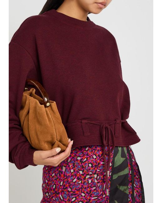 Dries Van Noten Purple Hasterfiela Drawstring Cotton Sweatshirt