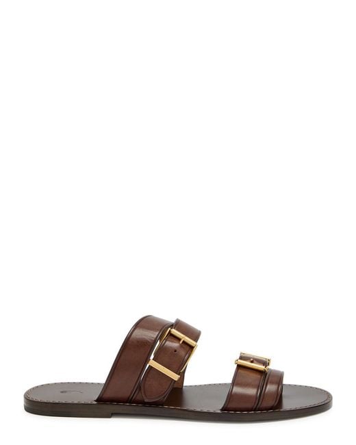 Polo Ralph Lauren Brown Buckle Leather Sandals