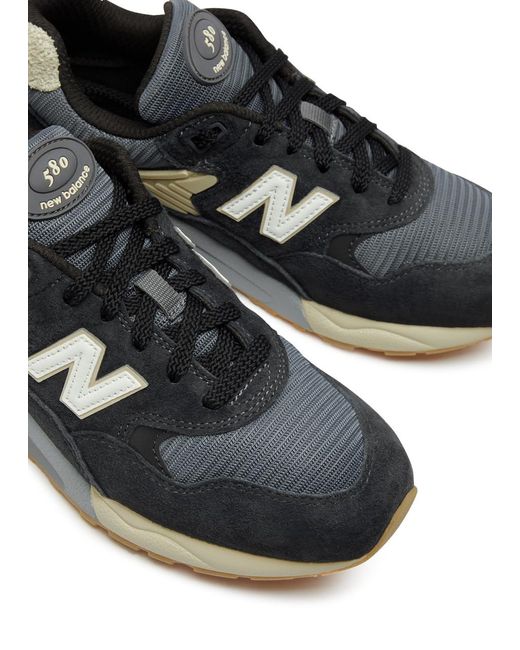 New Balance Black 580 Panelled Mesh Sneakers
