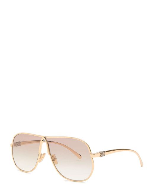 Miu Miu Natural Aviator-Style Sunglasses