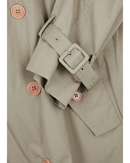 The Row Natural June Double-breasted Cotton Trench Coat