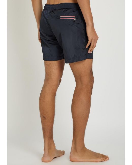 Moncler Blue Logo Shell Swim Shorts for men