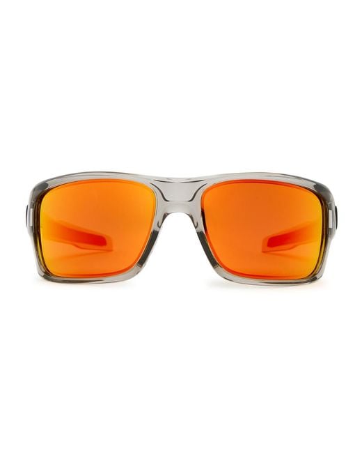Oakley Orange Turbine Wrap-Around Sunglasses for men