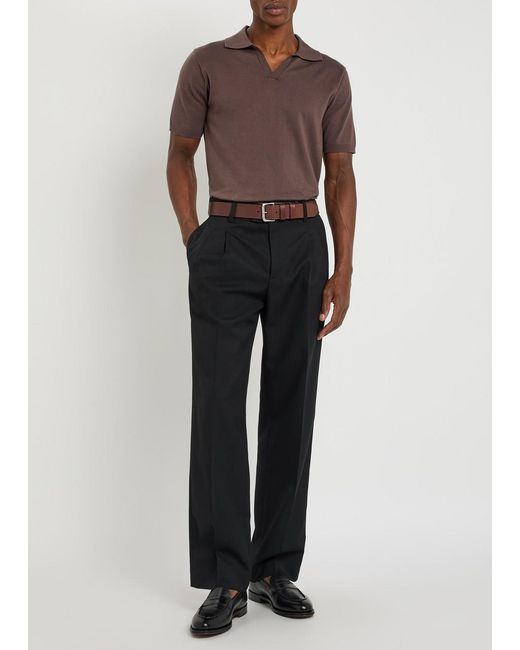 Raith Brown Priva Cotton Polo Shirt for men