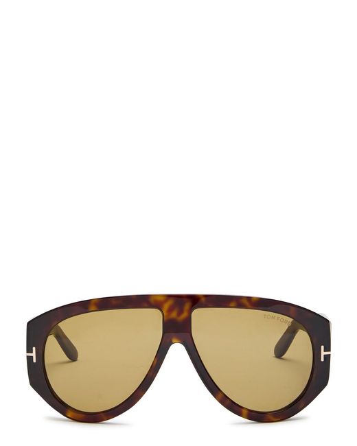Tom Ford Brown Bronson Aviator-Style Sunglasses for men