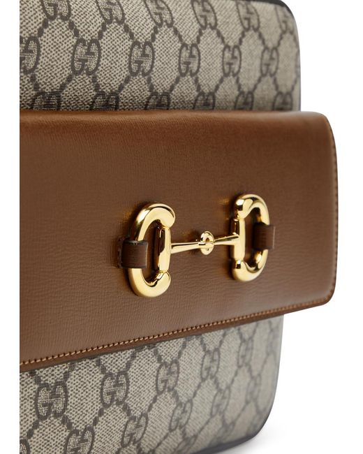 Gucci Gray Horsebit 1955 Monogrammed Shoulder Bag, Leather Bag